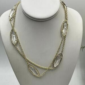 Kendra Scott Tory Necklace
Faceted‎ Marquise Clear Crystal
Long Station Chain